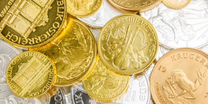 Diversos bullion de oro y plata