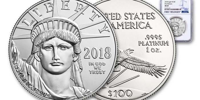 Bullion American Eagle de platino, acuñado por la United States Mint