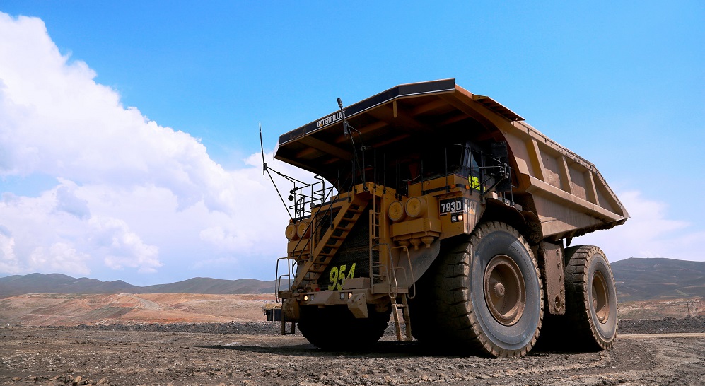 Camión en la mina de oro de Carlin (Nevada), propiedad de Newmont Mining