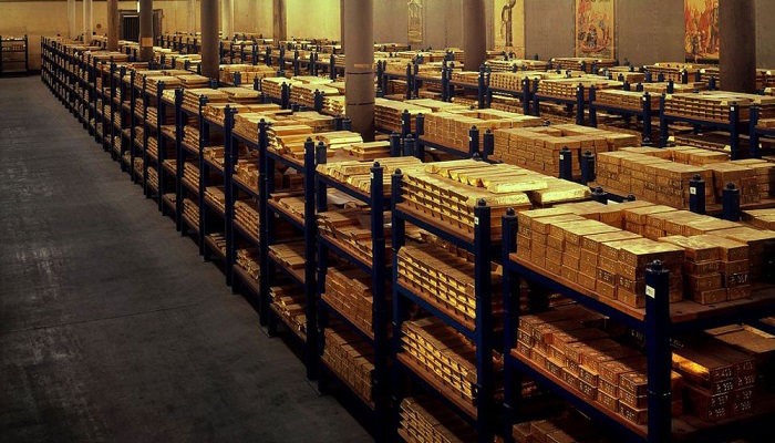 Lingotes de oro almacenados en Fort Knox (Kentucky, EEUU)