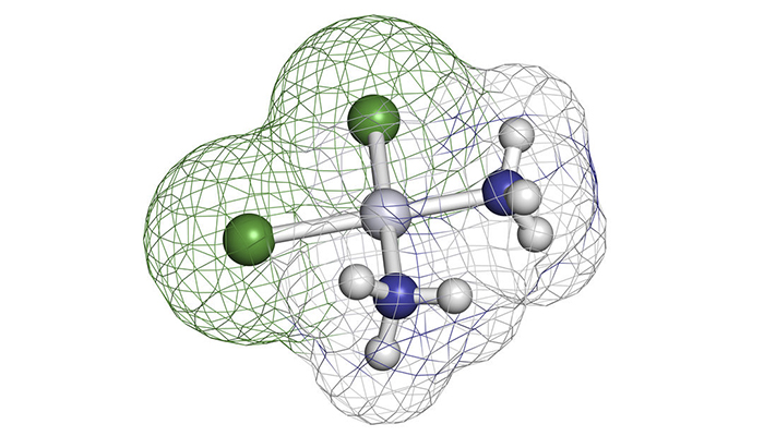 Estructura molecular del cisplatino