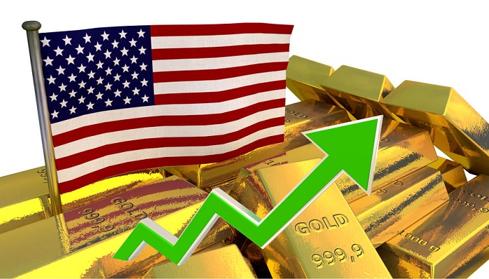 Subida del precio del oro en dólares USA