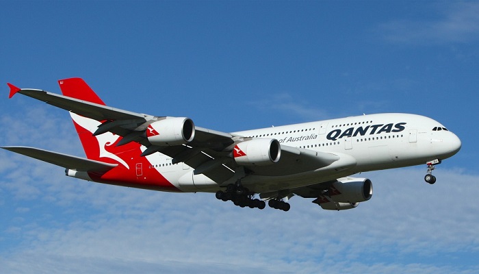 Avión de Qantas, líneas aéreas de Australia
