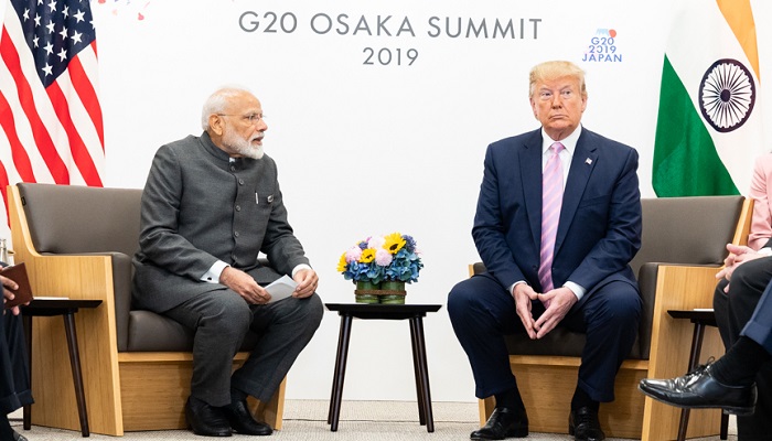 Narendra Modi (izqda.), primer ministro de la India, con el presidente de Estados Unidos Donald Trump, en la última cumbre del G20