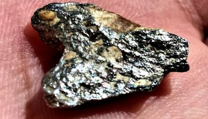 Fragmento de plata encontrado en Virginia Occidental por William Byrne Mollohan