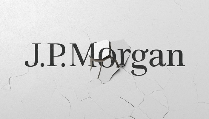 Logo de JPMorgan roto