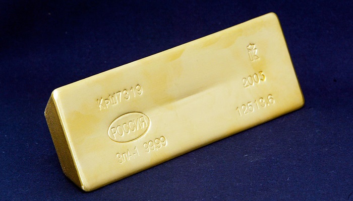 Lingote de oro de la compañía Nornickel (Rusia)