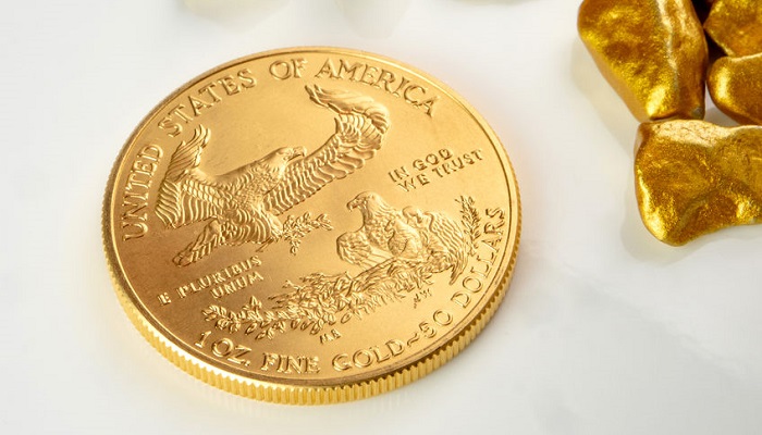 American Eagle y pepitas de oro