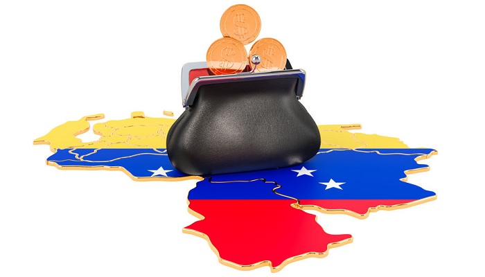Mapa de Venezuela con monedero