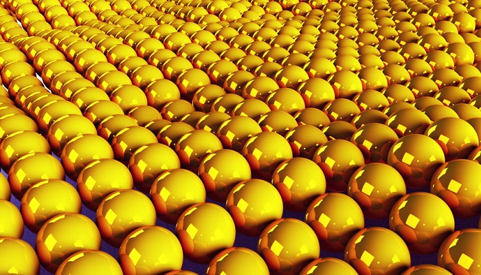Recreación de nanoesferas de oro