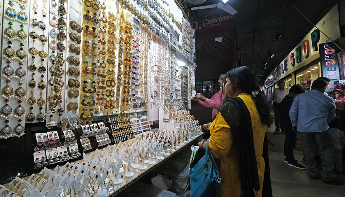Joyería en el New Market de Calcuta (India)