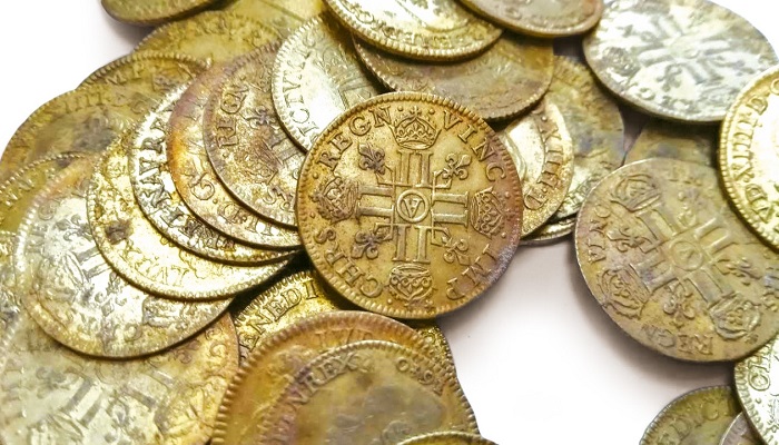 Monedas de oro encontradas en Bretaña