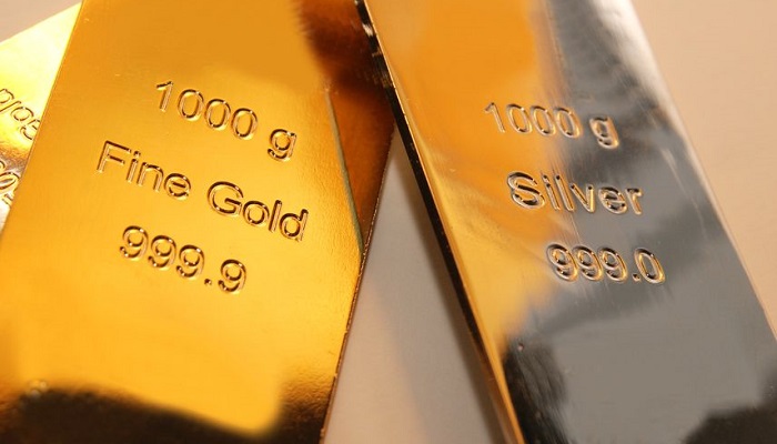Lingotes de oro y plata de un kilo
