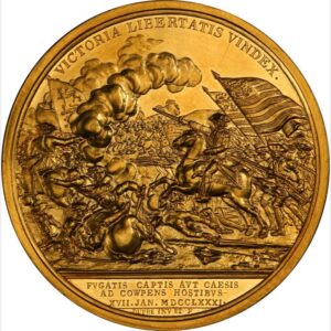 Anverso de la medalla de oro dedicada al general Daniel Morgan