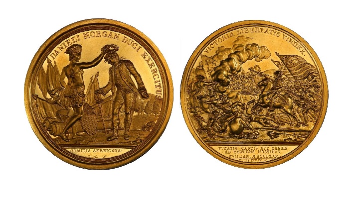 Medalla de oro dedicada al general Daniel Morgan