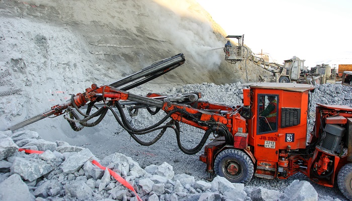 Trabajos de perforación en la mina de oro de Kupol (Rusia)