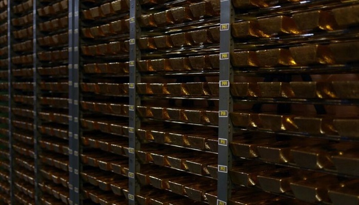 Lingotes de oro de las instalaciones del Banco de Portugal en Carregado