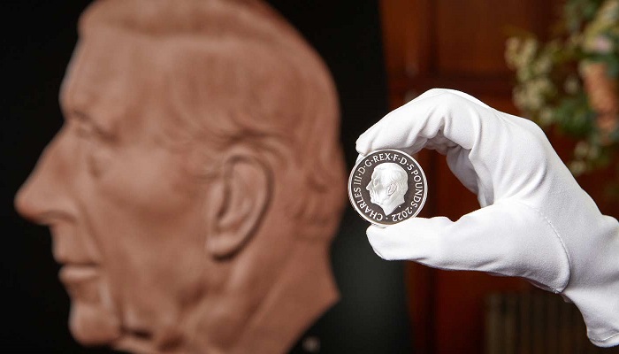Imagen del retrato del nuevo rey Carlos III que figurará en las monedas británicas