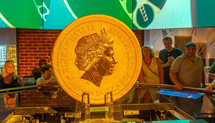 La moneda de oro más grande del mundo, en el museo de la Perth Mint