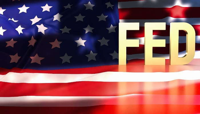 Bandera de Estados Unidos y Fed